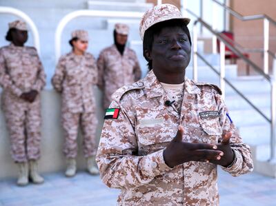 Fatima Anne T Mendy is an immigration officer in The Gambia and now wants to serve in the UN peacekeeping mission. Victor Besa / The National