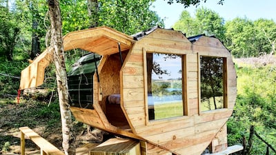 4. This heart-shaped wooden cabin in the forests of Benac in France is the ideal escape for nature lovers.
