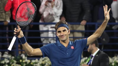 Federer acknowledges the crowd after his victory. AFP