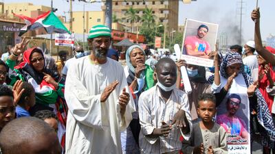 File photo: Sudanese protesters take part in a demonstration in Khartoum. AFP