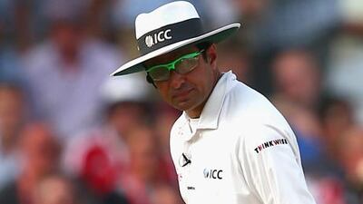 Umpire Aleem Dar had a forgettable Test match after making wrong calls, one of which was giving Broad 'not out', even though he was. Ryan Pierse / Getty Images