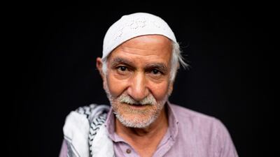 Iraqi actor Kamel al-Azraqi poses for a picture on the set of a parody sketch video of Bab al-Hara, an adaptation of an iconic long-running Syrian television drama, in Iraq's southern port city of Basra on April 22, 2020. AFP / Hussein Faleh