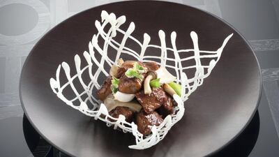 Exclusive to Dubai: osmanthus Wagyu beef rib eye