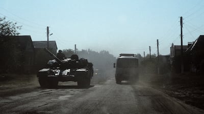 Ukrainian tanks have attacked Russian lines in recent weeks but future support from its western allies is uncertain. EPA