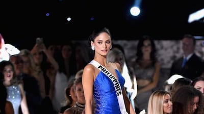 Pia Alonzo Wurtzbach walks onstage. AFP