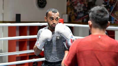 Sultan Al Nuaimi secured a second-round knockout over Vanesy Heuangthisouan at the Asian Games. Khushnum Bhandari / The National