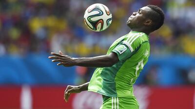 Emmanuel Emenike has arrived at Al Ain to replace Asamoah Gyan. Fabrice Coffrini / AFP