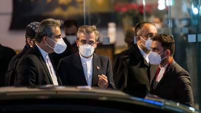 Ali Bagheri Kani (2nd L), Iran's chief negotiator, leaves the latest meeting in Vienna. He made a series of demands in TV interviews hours after the talks. EPA