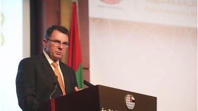 Dr William Travers, the Director General of the Federal Authority for Nuclear Regulation (FANR), makes a point. Lee Hoagland / The National