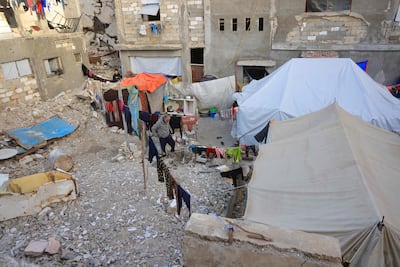 Many Gazans have spent the winter living in tents after the massive destruction of Israel's war. AFP