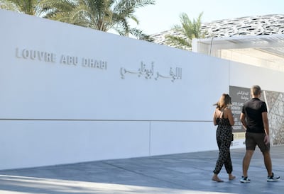 Visitors explore Louvre Abu Dhabi on Saadiyat Island. Khushnum Bhandari / The National