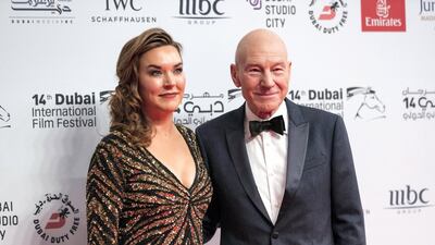 Patrick Stewart, 78, and Sunny Ozell, 40: 38-year age gap. Christopher Pike / The National