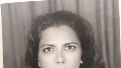 An old photo of Celine Ribeiro when she moved to the UAE in 1986. Courtesy: Gems Modern Academy