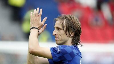 Luka Modric applauds the crowd after Croatia's Euro 2016 victory against Turkey. Ian Langsdon / EPA