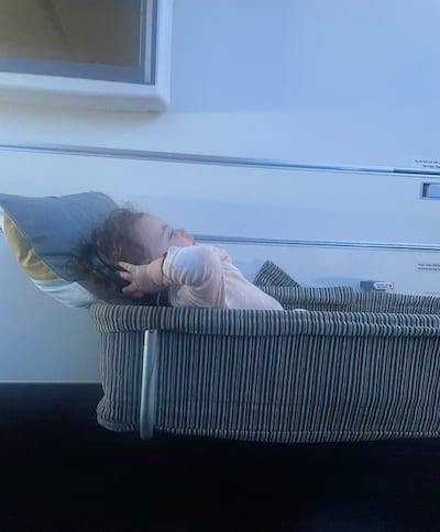 Stretching out in the bassinet. Hayley Skirka for The National