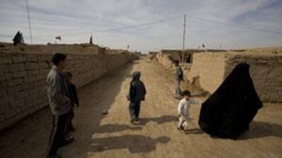 Shiite refugees from Salman Pak and Diyala provinces live in temporary homes in the al Quds neighbourhood south of Baghdad.