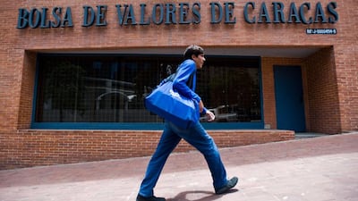 If one had invested $1,000 in the Caracas stock exchange index at the start of 2015, it would now be worth around $4,000 now. Miguel Gutierrez / Reuters