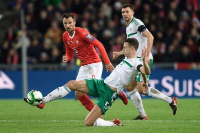 The second leg between Switzerland and Northern Ireland was one of six goalless draws in the European playoffs. Fabrice Coffrini / AFP