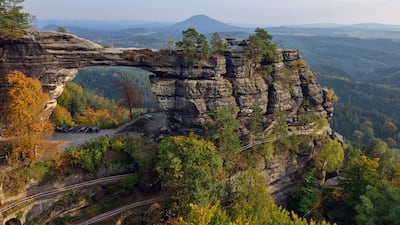 Pravcicka Brana, Czech Republic, is the largest natural sandstone arch in Europe and was closed to the public in 1982. Getty Images