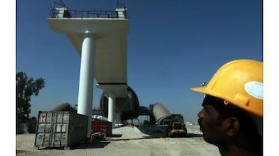 Work at Al Jadaf metro station in Dubai, near the end of the Green Line; up to eight more stations are now being proposed.