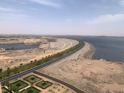 The Aswan High Dam whose reservoir has since its completion spared Egypt water shortages during years of drought. Hamza Hendawi / The National