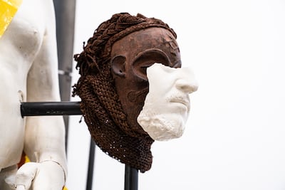 The king and the mask (2024) by Nidhal Chamekh. Photo: Selma Feriani Gallery