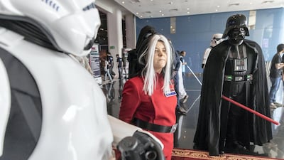 Middle East Games Con held at ADNEC. The city's largest Games and Anime conference. Cos Play characters from the Star Wars series. Antonie Robertson / The National