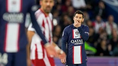 Lionel Messi was jeered by PSG fans during the Ligue 1 game against Ajaccio at the Parc des Princes. AP
