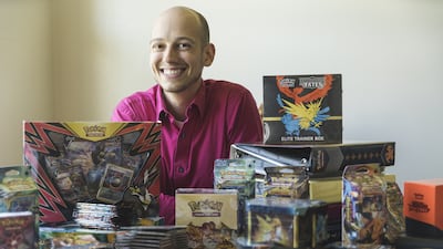 Mark Shininger, a Pokemon card collector in Wisconsin, US. Several factors determine the value of Pokemon cards, making some far more valuable than others. Bloomberg