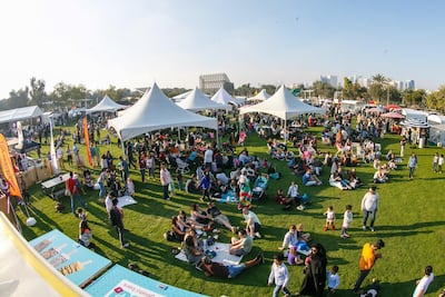Families attend last year's World of Food Abu Dhabi event. Courtesy World of Food Abu Dhabi