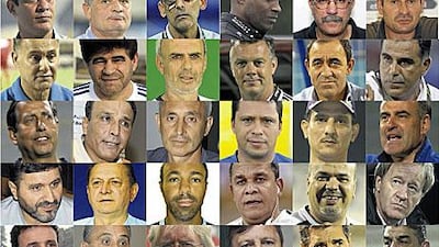 A collage of some of the 45 coaches sacked in last three seasons alone.