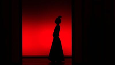 A dancer rehearses for the Hong Kong Ballet’s production of The Butterfly Lovers at the Lincoln Centre in New York. AFP