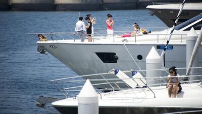 The trend of families and friends travelling together is increasing demand for bigger superyachts. AFP