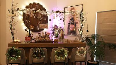 The White home also features a hot chocolate station. Photo: Pawan Singh / The National