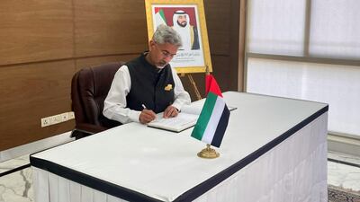 Dr S. Jaishankar, India’s external affairs minister, visited the UAE Embassy in India to sign the condolence book and extend his deepest condolences on the death of Sheikh Khalifa and to convey the condolences of Indian government to the leadership and people of UAE. Photo: UAE embassy India