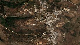 A satellite image shows the village of Froun in Lebanon, which is within one of the two 'pilot zones' for Israeli withdrawal. Reuters
