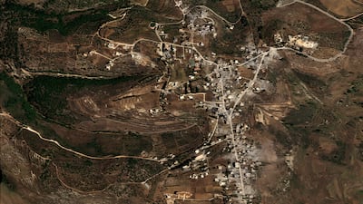 A satellite image shows the village of Froun in Lebanon, which is within one of the two 'pilot zones' for Israeli withdrawal. Reuters