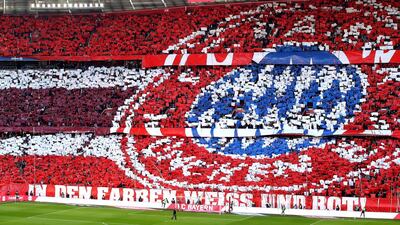 4. Bayern Munich - 4094 points. Fans display a tifo at Allianz Arena. Getty