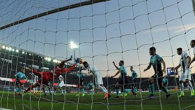 Cristiano Ronaldo of Juventus scores the equalizing goal (2-2) during the Serie A match between Atalanta BC and Juventus at Stadio Atleti Azzurri d'Italia in Bergamo, Italy. Getty Images