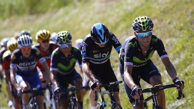 Spanish rider Alejandro Valverde, right, is one of the men with the skills suited for Rio’s road course. EPA/YOAN VALAT