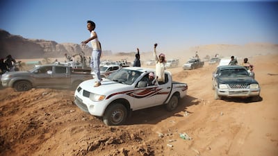 The weekend camel festival brought a carnival atmosphere to the Wadi Rum valley.