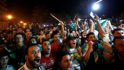 Algeria fans react to the action in Algiers. Reuters