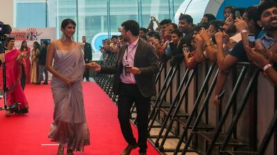 Indian film actress Lakshmi Manchu at the 2017 South Indian International Movie Awards at Adnec in Abu Dhabi. Courtesy Siima / TCA