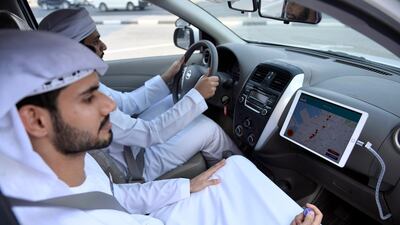 A driver takes one of the high-tech tests. RTA