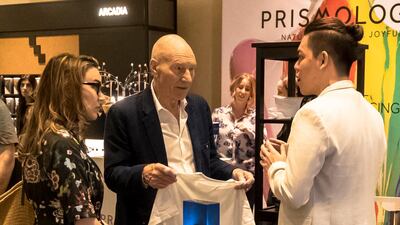 Patrick Stewart attends the VIP Lounge at the Dubai International Film Festival. Courtesy Diff