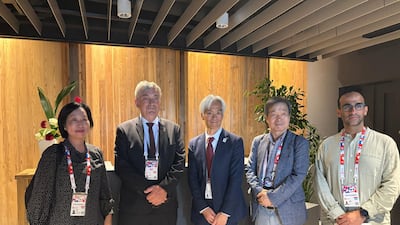 Emirati architect Ahmed Bukhash, far right, is the only UAE national selected to be part of a jury that will select the best pavilions at Expo 2025 Osaka. Photo: Ahmed Bukhash