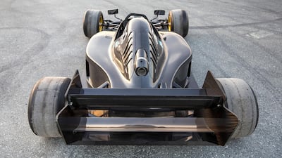 The kart is designed to look like a single-seater racing car. Leslie Pableo for The National