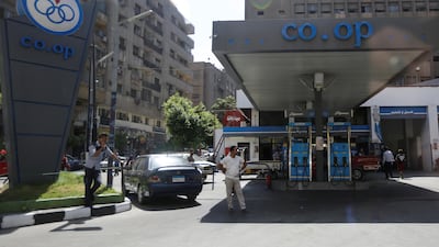 A Co-Op Petroleum Company petrol station in downtown Cairo. Fuel subsidy spending soared in the year to June. Amr Abdallah Dalsh / Reuters