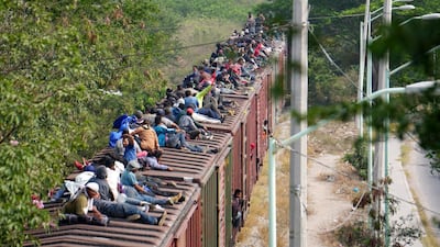 Central American migrants travel north through Mexico towards the US border, a route taken by migrants from India as well. Reuters