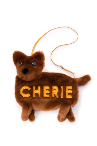 A faux fur hand muff by Elisabetta Franchi, autumn winter 2018